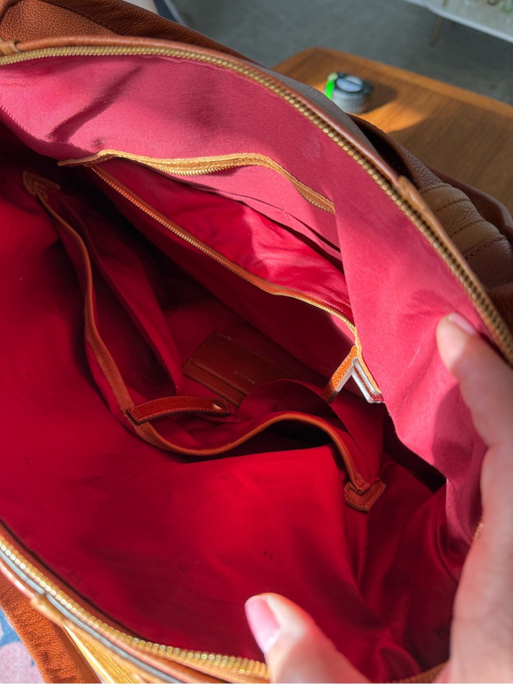 Hammitt Otis Leather Weekender Bag in Manzanita - Picture 6 of 15
